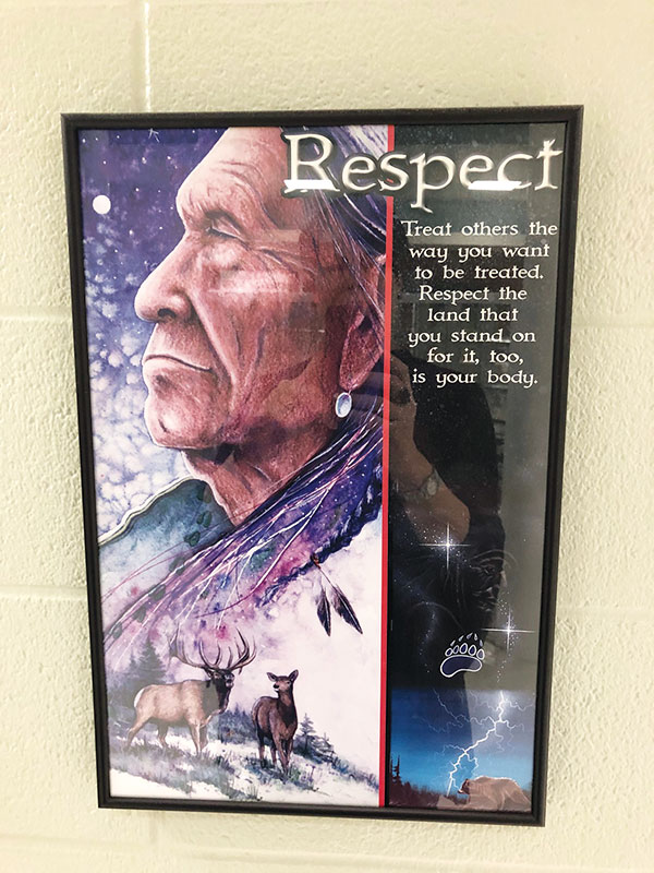 Poster displayed in hallway at Fr. Robinson