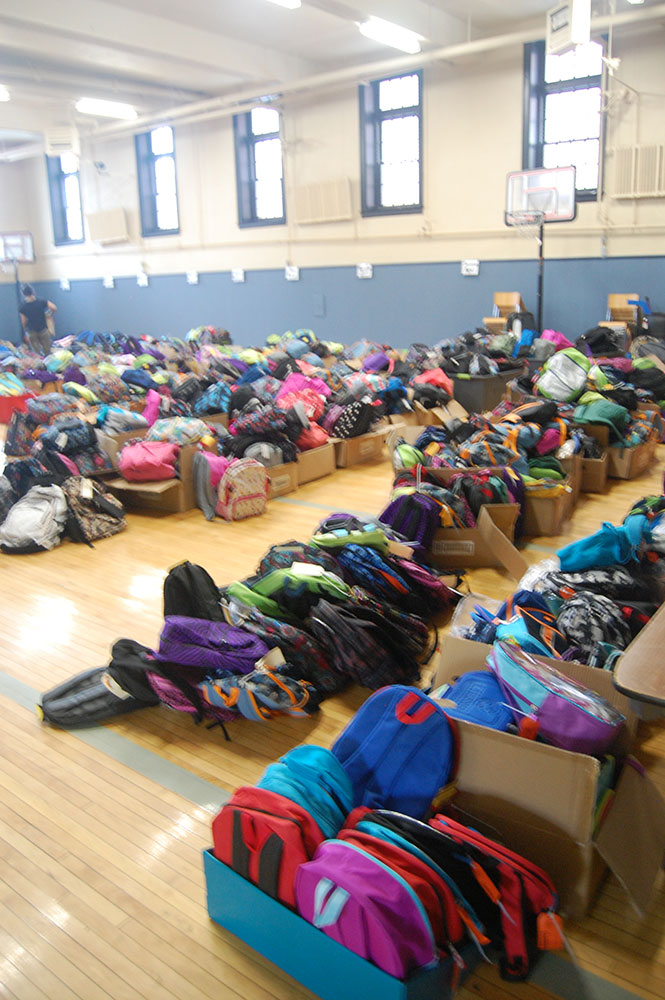 Hope House backpacks for schoolchildren