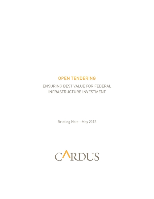 Open Tendering Briefing Note