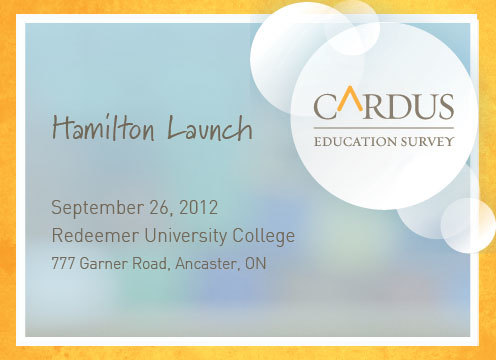 Cardus Education Survey Hamilton Launch