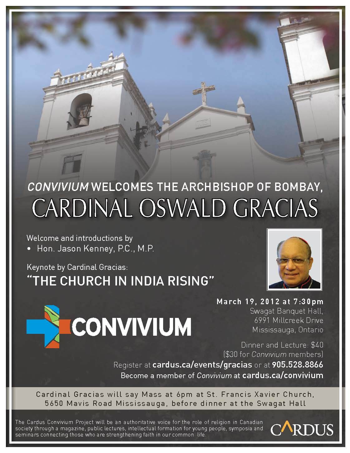 Convivium Welcomes the Archbishop of Bombay